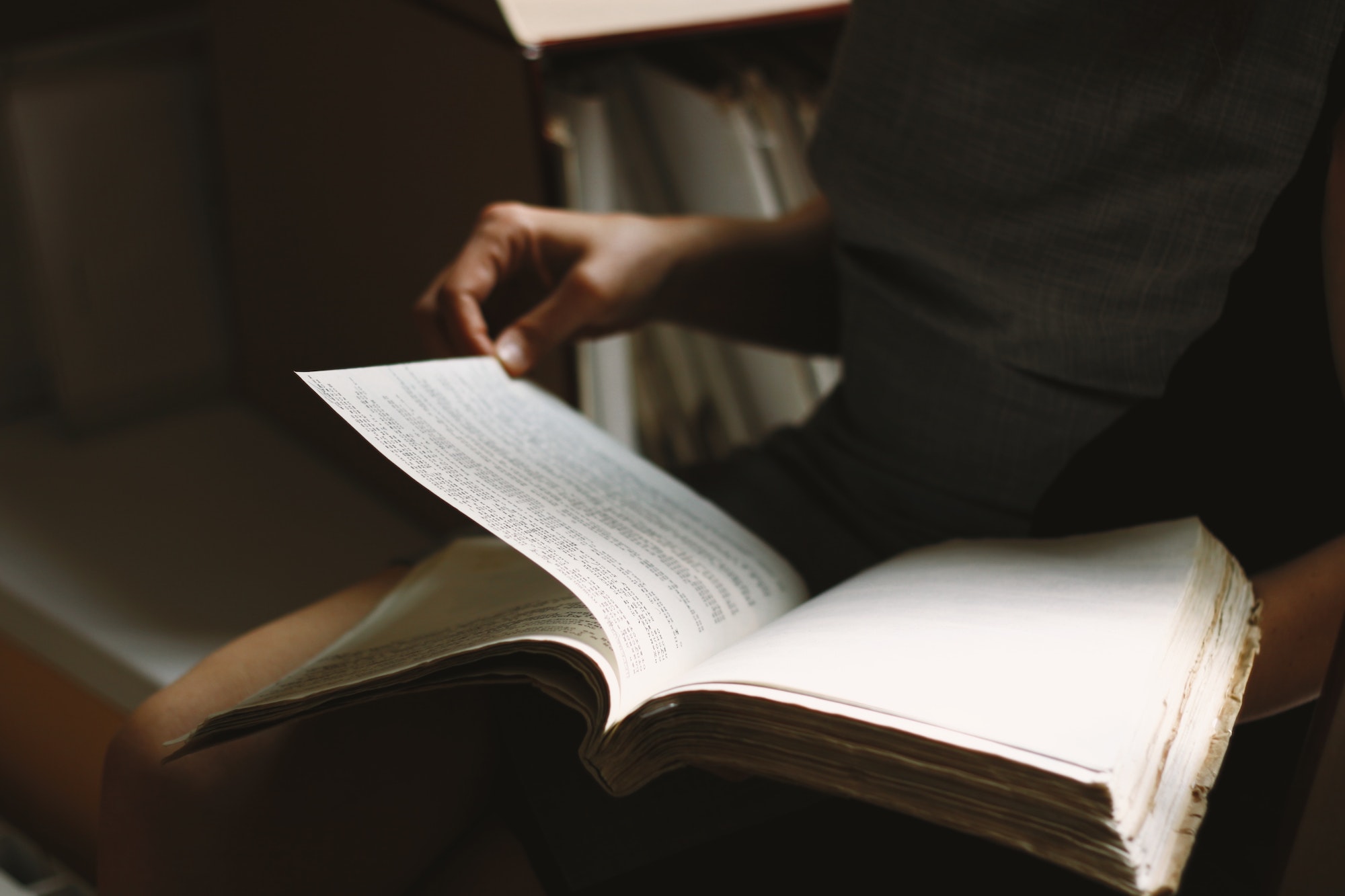 female hands, book, accountant, archivist